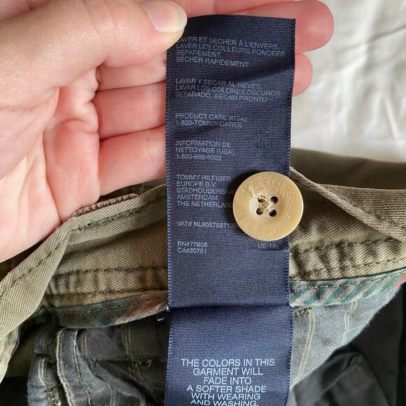 Tommy Hilfiger Cargo Pants Men 30x32 Green‎ Utility Workwear Military Pockets - Picture 12 of 16